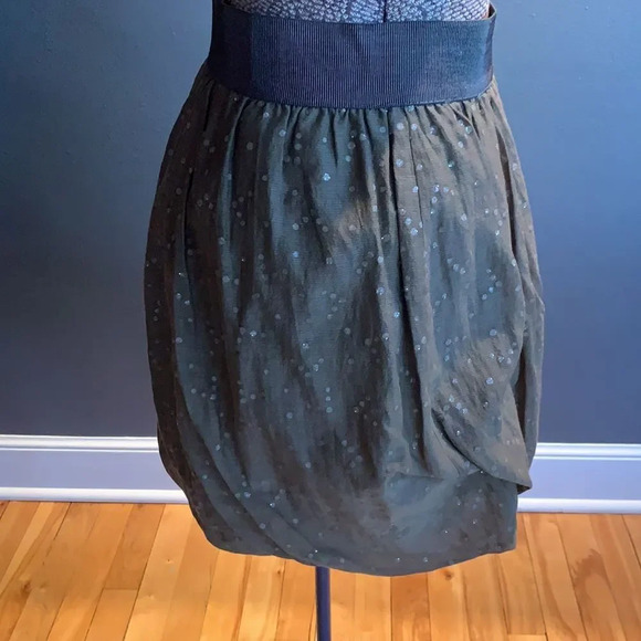 J. Crew fatigue sparkle silk blend bubble skirt 2 - Picture 7 of 9
